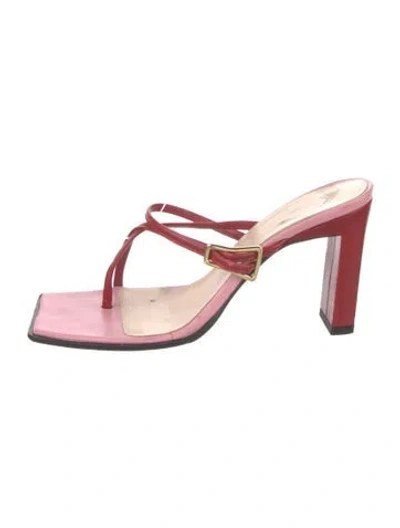 Pre-owned Wandler Leather Sandals In Red
