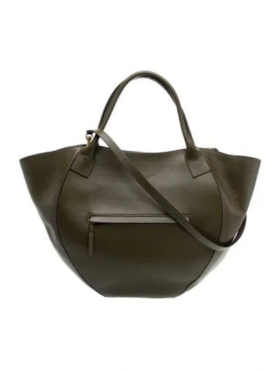 Pre-owned Wandler Leather Shoulder Bag In Green