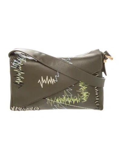 Pre-owned Wandler Leather Shoulder Bag In Green