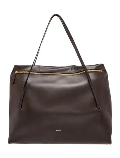 Pre-owned Wandler Leather Shoulder Bag In Grey