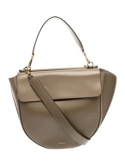 Pre-owned Wandler Leather Shoulder Bag In Neutral