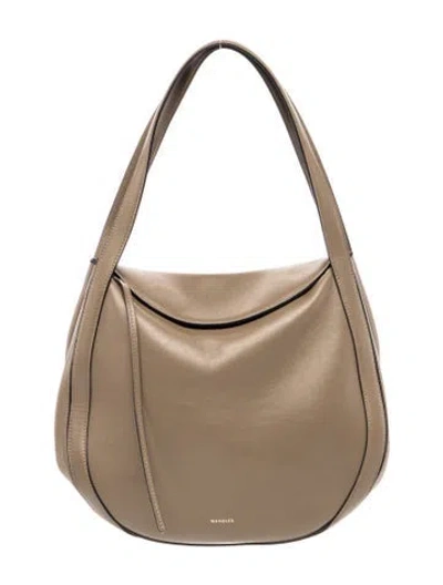 Pre-owned Wandler Leather Shoulder Bag In Neutral
