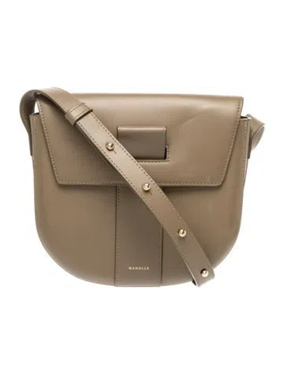 Pre-owned Wandler Leather Shoulder Bag In Neutrals
