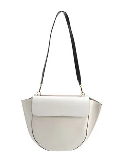 Pre-owned Wandler Leather Shoulder Bag In White