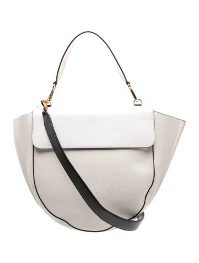 Pre-owned Wandler Leather Shoulder Bag In White