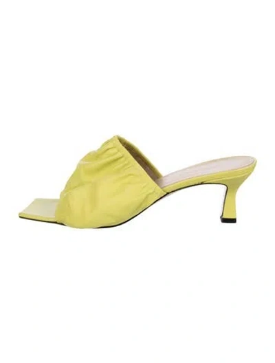Pre-owned Wandler Leather Slides In Yellow