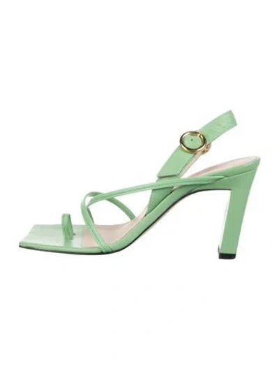 Pre-owned Wandler Leather Slingback Sandals In Green