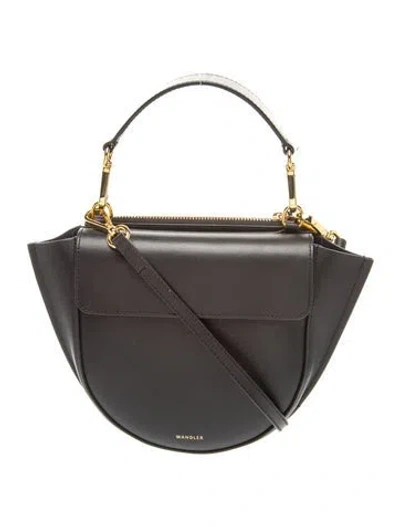 Pre-owned Wandler Leather Top Handle Bag In Black