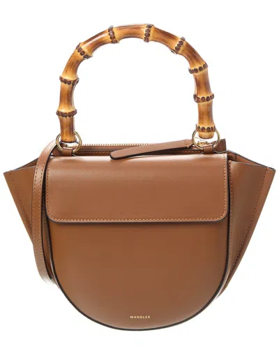 Wandler Leather Top Handle Bag In Brown