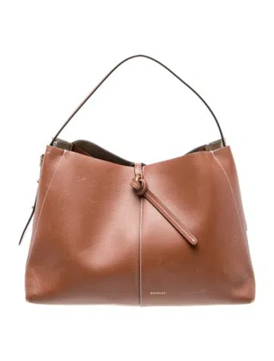 Pre-owned Wandler Leather Top Handle Bag In Brown