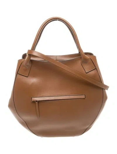 Pre-owned Wandler Leather Top Handle Bag In Brown