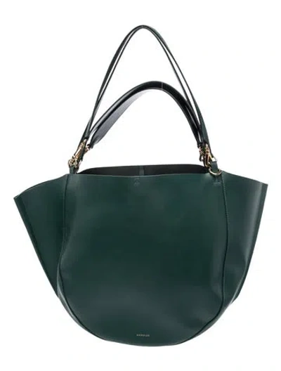 Pre-owned Wandler Leather Top Handle Bag In Green