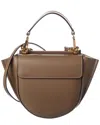 Wandler Leather Top Handle Bag In Grey