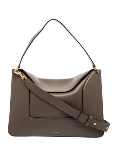Pre-owned Wandler Leather Top Handle Bag In Grey
