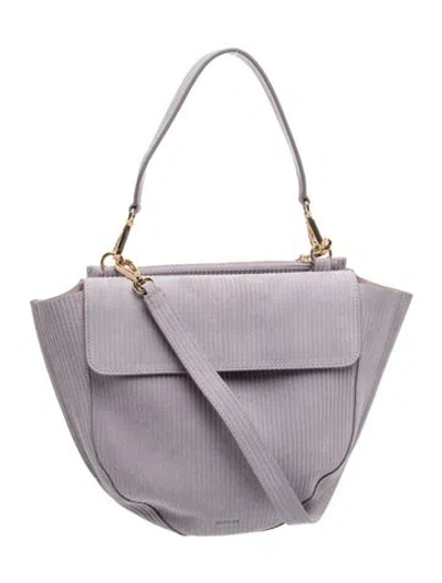 Pre-owned Wandler Leather Top Handle Bag In Purple