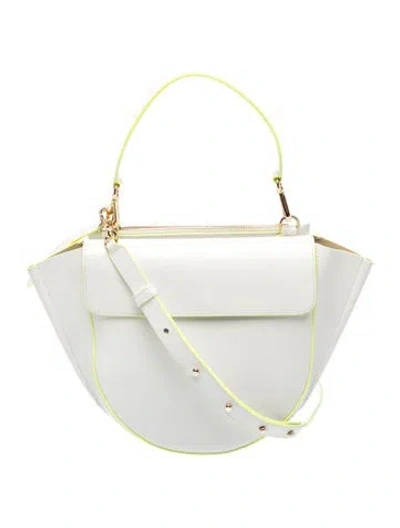 Pre-owned Wandler Leather Top Handle Bag In White
