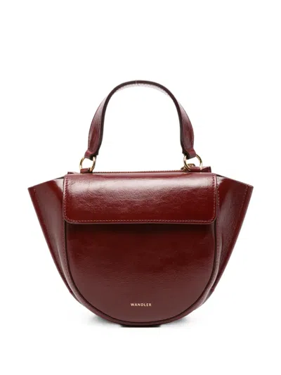 Wandler Leather Tote Bag In Burgundy