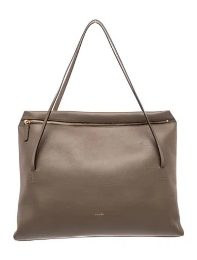 Pre-owned Wandler Leather Tote In Grey