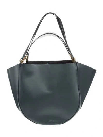 Pre-owned Wandler Leather Tote In Grey