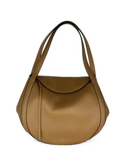 Wandler Lin Leather Shoulder Bag In Brown