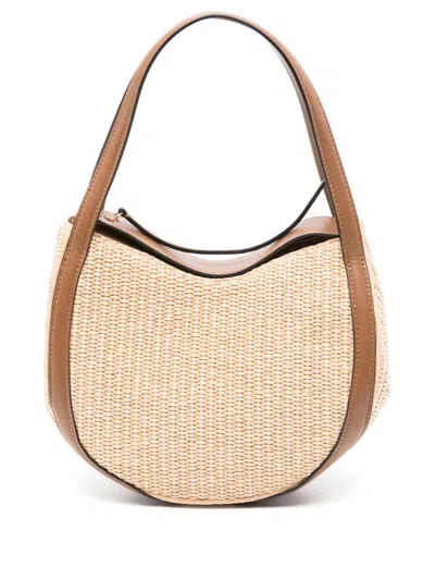 Wandler Lin Straw Mini Bag In Neutrals