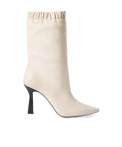 Wandler Lina Leather Ankle Boots In White