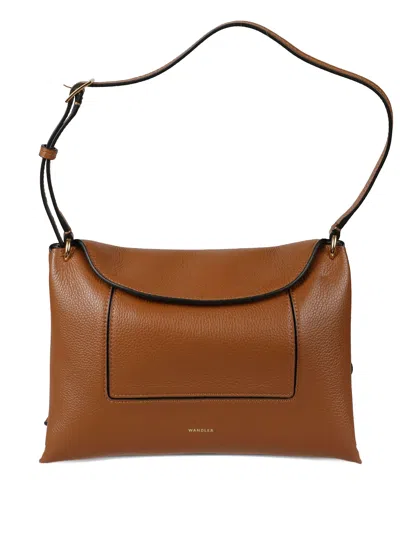 Wandler Magnetic Closure Mini Handbag With Adjustable Strap - 26x17.5x12 Cm In Marrone