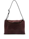 Wandler Maroon Suede Shoulder Bag In Burgundy