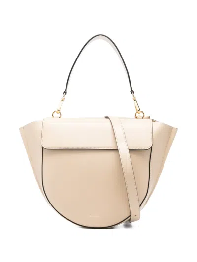 Wandler Medium Hortensia Flap Shoulder Bag In Neutral