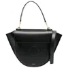 Wandler Medium Hortensia Flat Crossbody Bag In Black