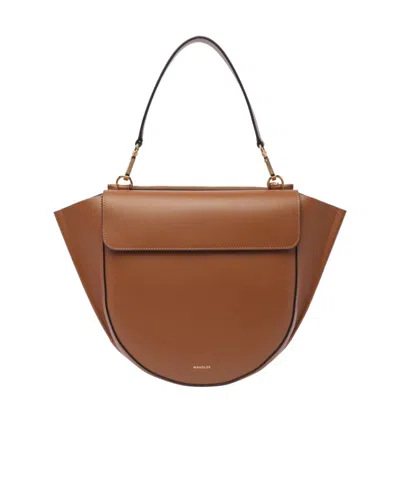 Wandler Medium Hortensia Leather Tote Bag In Brown