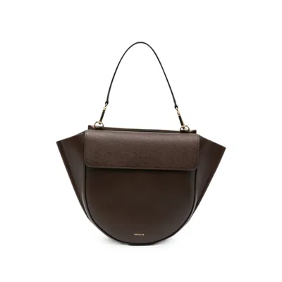 Wandler Medium Hortensia Leather Tote Bag In Brown