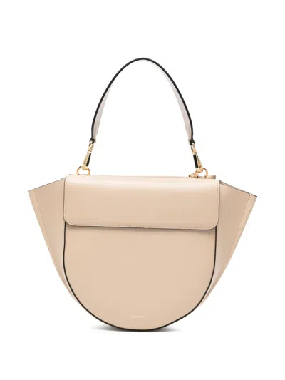 Wandler Medium Hortensia Leather Tote Bag In Neutral