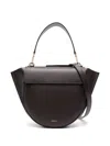 Wandler Hortensia Mini Smooth Leather Shoulder Bag In Black