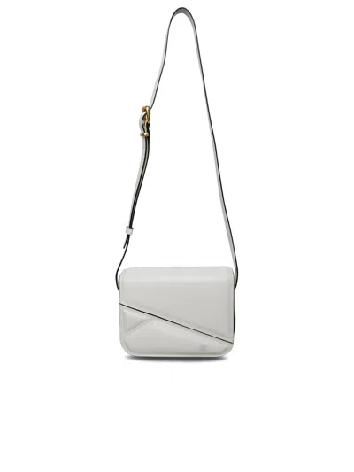 Wandler Medium Oscar Trunk Bag In White Calf Leather In Luck