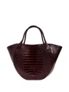 Wandler Mia Crocodile-effect Tote Bag In Red