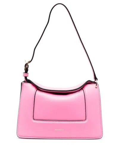 Wandler 'micro Penelope' Pink Shoulder Bag With Logo Print