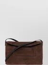Wandler Penelope Suede Flap Shoulder Bag In Brown