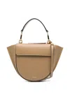 Wandler Structured Vitello Leather Shoulder Bag With Winged Sides In Brown