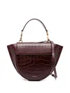 Wandler Mini Hortensia Crocodile-embossed Bag In Burgundy