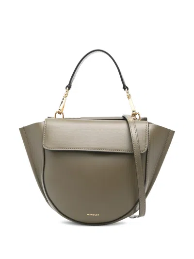 Wandler Mini Hortensia Flap Tote Bag In Gray