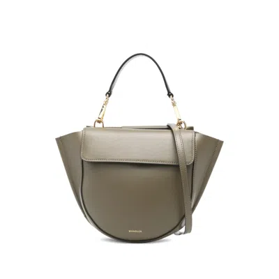 Wandler Mini Hortensia Flap Tote Bag In Green