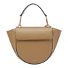 Wandler Structured Vitello Leather Shoulder Bag With Winged Sides In Sand
