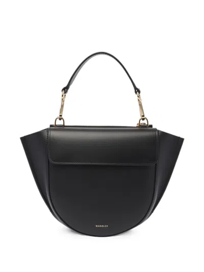 Wandler Mini Hortensia Leather Clutch Bag In Black