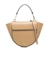 Wandler Structured Vitello Leather Shoulder Bag With Winged Sides In Nude