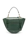 Wandler Womens Olive Croco Hortensia Mini Crocodile-effect Leather Shoulder Bag In Green
