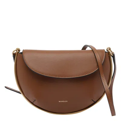 Wandler Mini Kate Crossbody Bag In Brown