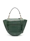 Wandler Womens Olive Croco Hortensia Mini Crocodile-effect Leather Shoulder Bag In Green