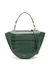 Wandler Womens Olive Croco Hortensia Mini Crocodile-effect Leather Shoulder Bag In Green