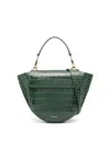 Wandler Womens Olive Croco Hortensia Mini Crocodile-effect Leather Shoulder Bag In Green